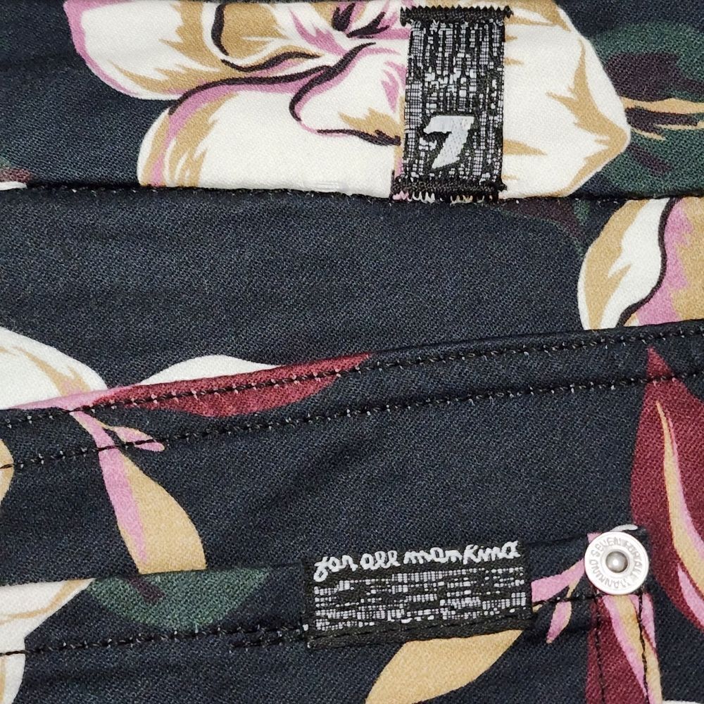 7 for all mankind Navy Blue Floral spring Print Ankle Skinny Jean - Picture 14 of 16